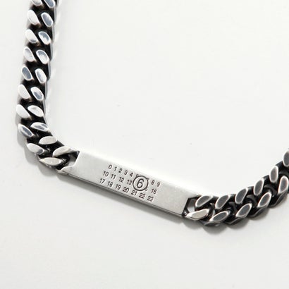 エムエムシックス 棲み家 マルジェラ MM6 Maison Margiela MM6 チェーン店首飾り SM6UU0033 SV0235 ロゴタイプ 一皿 （953/しろがね色(いぶし)）