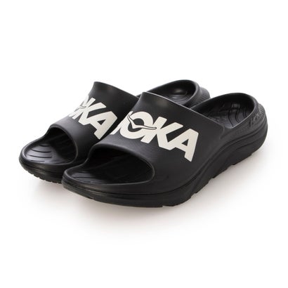 ホカ HOKA U ORA ATHLETIC SLIDE メンズ リカバリー スライド サンダル （BLACK/WHITE）