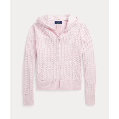 ポロ ラルフ 置き目レン POLO RALPH LAUREN (ガールズ 7才～16才)ミニ有線テレビ 綿織物 フルジップ フーディ （650さくら色）