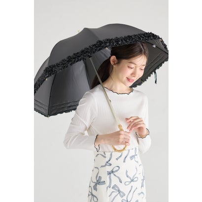 トッコクローゼット tocco closet 完全遮光100％＆雨天兼用♪ホイップフリル長傘