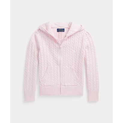ポロ ラルフ ローレン POLO RALPH LAUREN (ガールズ 2才～6才)ミニケーブル コットン フルジップ フーディ （650ピンク）｜LOCOMALL（ロコンド公式ストア）