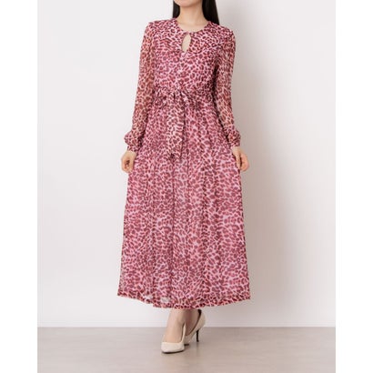 ウィッスルズ WHISTLES Abstract Cheetah Midi Dress （Pink/Multi）