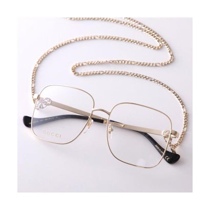 グッチ GUCCI GUCCI メガネ GG1092OA ティアドロップ型 （001/GOLD-GOLD-TRANSPARENT）｜LOCOMALL（ロコンド公式ストア）