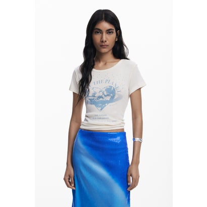 デシグアル Desigual Love the planet Tシャツ （ホワイト）