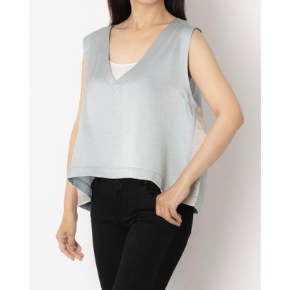 エストゥロワルーズ ESTROISLOSE シルキーサテン ベスト （FEATHER GRAY）