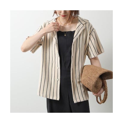 ボングスタ BONGUSTA BONGUSTA 半袖 シャツ Naram shirt コットン （cream-ink/ベージュ）｜LOCOMALL（ロコンド公式ストア） 9,805円