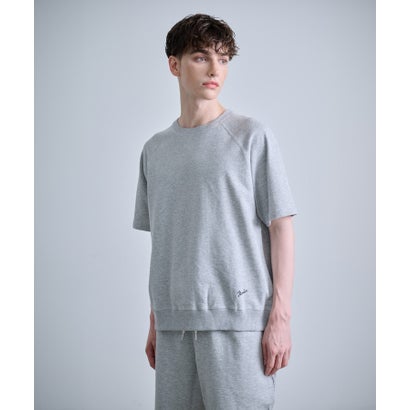 フルーツオブザルーム FRUIT OF THE LOOM FIRM COTTON RAGLAN SHORT SLEEVE SWEATSHIRT / EASY SHORTS 2-PIECE SET / スウェット & ショーツ 2ピース セットアップ （グレー）