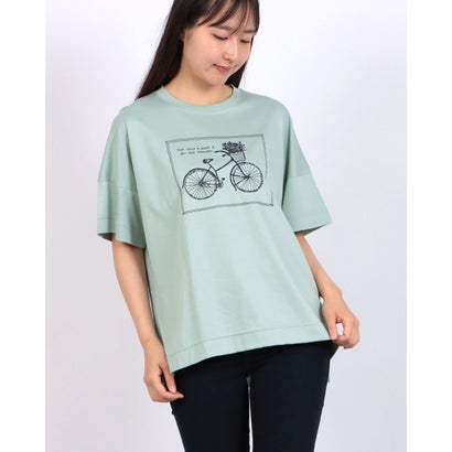 ブローディア BRODIAEA 自転車刺繍半袖Tシャツ【日本製】 （エメラルド）｜LOCOMALL（ロコンド公式ストア）
