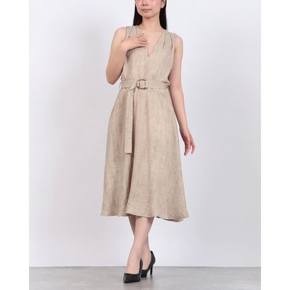 リナシメント RINASCIMENTO リネンライクベルトマークワンピース （Beige）