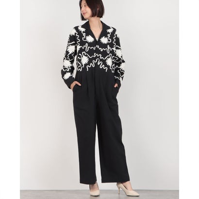 ドゥ アルシーヴ DOUX ARCHIVES DEEPIKA TAPE EMB JUMPSUIT （BLK）｜LOCOMALL（ロコンド公式ストア）