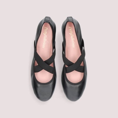 プリティ・バレリーナ Pretty Ballerinas NICOLE crisscross ballerinas / ニコル クリスクロス 女性バレエダンサー バレーシューズ （NEGRO）