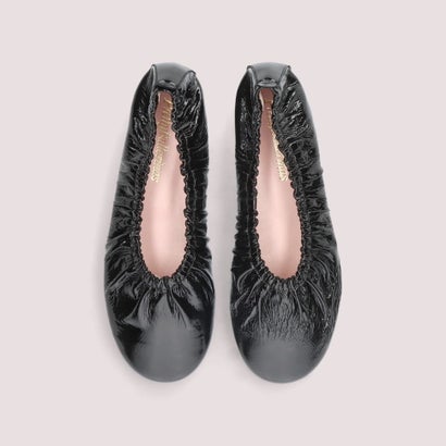 プリティ・バレリーナ Pretty Ballerinas GEORGIA gathered ballerinas / ジョージア ギャザード 女性バレエダンサー バレーシューズ （NEGRO）