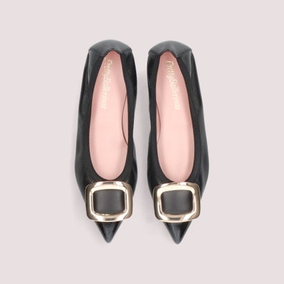 プリティ・バレリーナ Pretty Ballerinas ELLA cap-toe patent buckle / 内鰓 キャップトゥ 専売特許 バックル ポインテッドシューズ （NEGRO-NEGRO） 靴-パンプス-レディース靴
