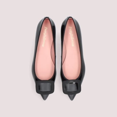 プリティ・バレリーナ Pretty Ballerinas ELLA matte buckle / 内鰓 専売特許 バックル ポインテッドシューズ （NEGRO-NEGRO）
