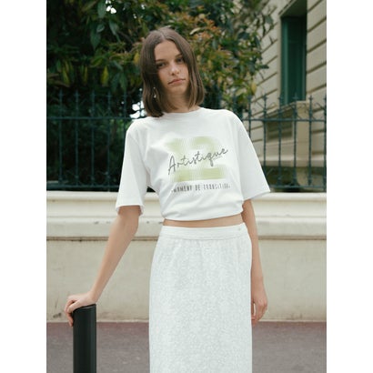 ルエブル LOEUVRE Crack Print Boxy T-shirt （O/WHITE）