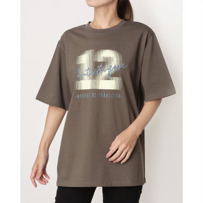 ルエブル LOEUVRE Crack Print Boxy T-shirt （BROWN）