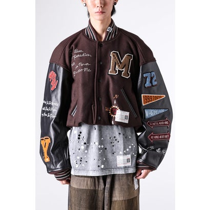 棲み家 ミハラヤスヒロ Maison MIHARA YASUHIRO Roll-Up Hem Stadium Jumper （Brown）
