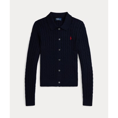 ポロ ラルフ 置き目レン POLO RALPH LAUREN 有線テレビ編み物 綿織物 ジレー （400青み）