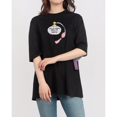 ブローディア BRODIAEA パフュームプリント半袖Tシャツ （ブラック）