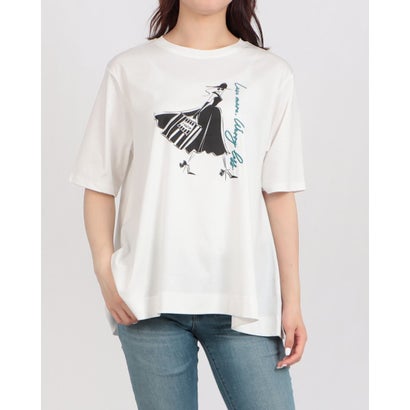 ブローディア BRODIAEA ウーマンプリント半袖Tシャツ （オフホワイト）