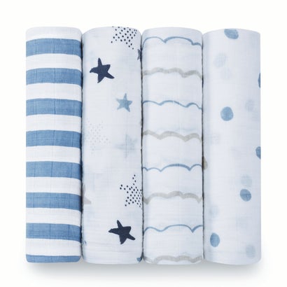 エイデンアンドアネイ aden+anais おくるみスワドル 4枚入 （ロックスター）