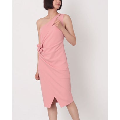 リナシメント RINASCIMENTO ワンショルダーコサージュドレープワンピース （Rosa Antico）