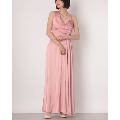 リナシメント RINASCIMENTO アシメショルダースパンコールマキシワンピース （Rosa Antico）