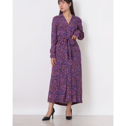 ウィッスルズ WHISTLES Mottled Leopard Midi Dress （Pink/Multi）