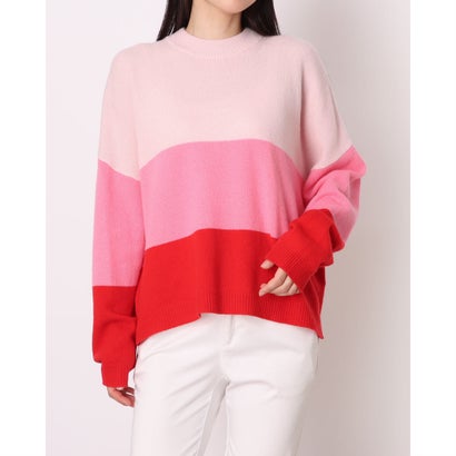 ウィッスルズ WHISTLES Stripe Knitted Wool Sweater （Pink）
