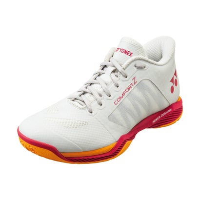 ヨネックス YONEX ヨネックス YONEX バドミントン パワークッション コンフォート Z ワイド ミッド シューズ スニーカー ミッドカット 4Eワイド設計 （236 オフホワイト/レッド）
