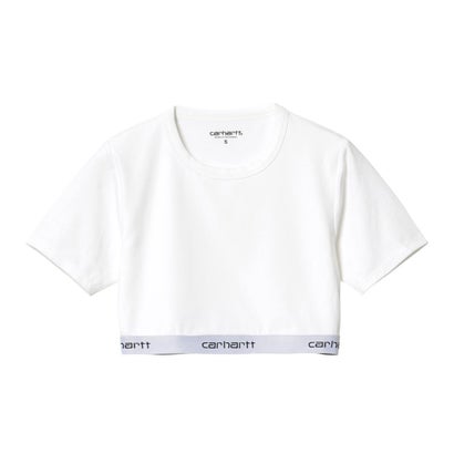 鉄道車両ハート型 Carhartt Carhartt WIP W\u0027 SCRIPT CROP TOP（カーハートワークインプログレス ウィメンズ 脚本 クロップ いの一番） （White）