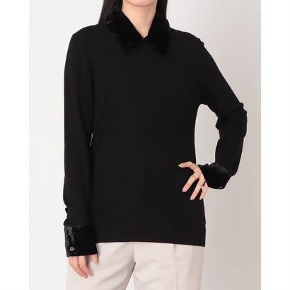 クラネ CLANE VELOR COLLAR KNIT TOPS （BLACK）｜LOCOMALL（ロコンド公式ストア）