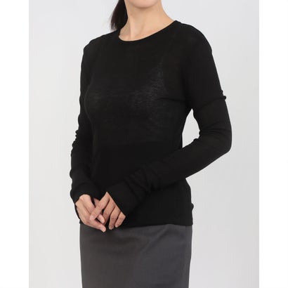 クラネ CLANE SHEER LAYERED CUT TOPS （BLACK）