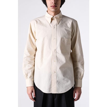 モチーフエムエフジー MotivMfg Authentic Cotton Silk Poplin Button Down Shirt （Natural）