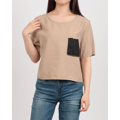 リナシメント RINASCIMENTO エンブロイダリーポケットTOPS （Beige Scuro）