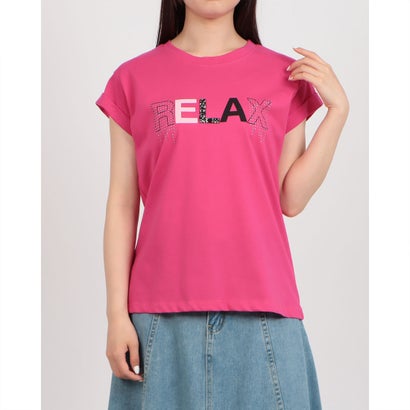 リナシメント RINASCIMENTO RELAXビジューティーシャツ （Fuxia）