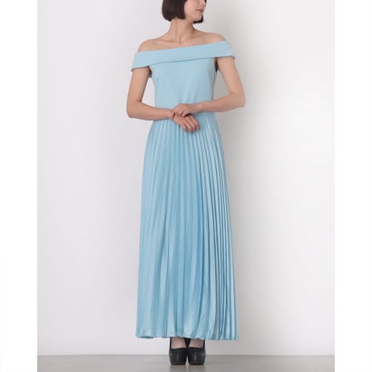 リナシメント RINASCIMENTO 異原料品うつり変わりオフショルプリーツワンピース （Cielo Azzurro）