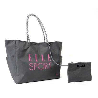 エル運動競技 ELLESPORT 縄索手持ち部分 トートバッグ L大いさ ミニ合財袋付き添い人 軽さ はっ水 A4大いさ相応う （薄墨色(GRAY)） キッズファッション-その他