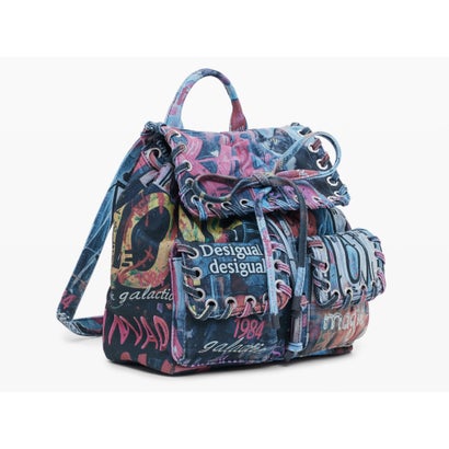 デシグアル Desigual グラフィティバッグパック CAT 1984 猫ひな型