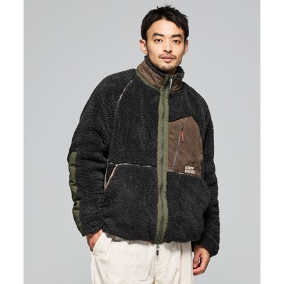 クリフ メイヤー KRIFF MAYER シャギーボアJK （BLACK） コート・ジャケット-メンズファッション
