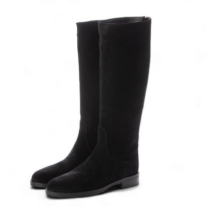 インターショシュール INTER-CHAUSSURES ラウンドトウバックジップジョッキーブーツ （ブラックスウェード）