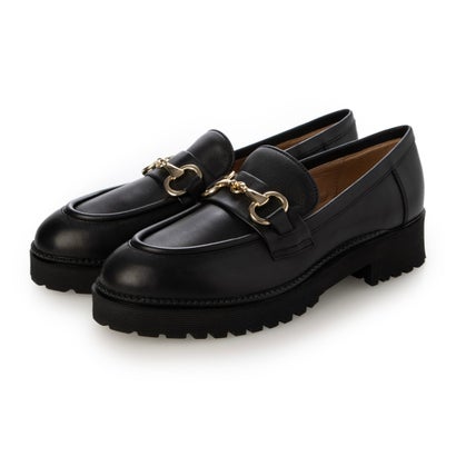 インターショシュール INTER-CHAUSSURES ラウンドトウビットローファー （黒いこと） 靴-レディース靴