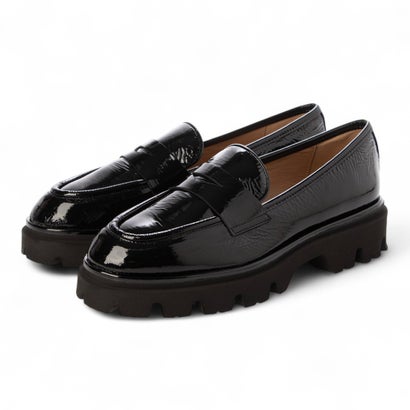インターショシュール INTER-CHAUSSURES ライトタンクソールローファー （黒いことエナメル）