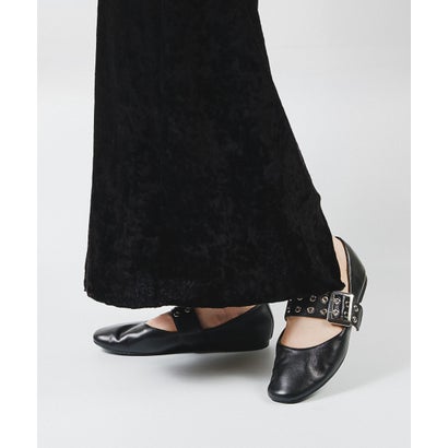 スティーブ マデン STEVE MADDEN メタルバックルフラットシューズ （ブラック）