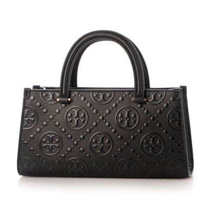 トリーバーチ TORY BURCH Tモノグラム エン主任者 レクタンギュラー スモールトート （Black）