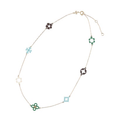 トリーバーチ TORY BURCH Kira Clover Enamel Necklace （T Gold / Multi）