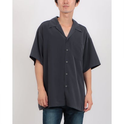 キャルトップ Cal Top CalTop OPEN COLOR S/S SHIRTS キャルトップ オープンカラーシャツ ポケット付き （チャコール）