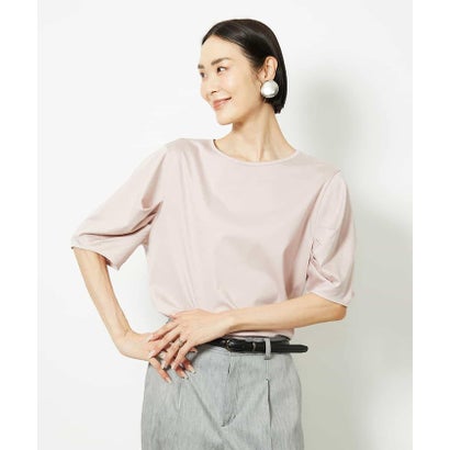 ミッシェルクラン MICHEL KLEIN [接触冷感]袖タックカットソー （ピンク）