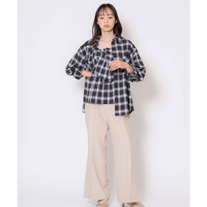 ノ内鰓 NOELA ベーシックフレアパンツ （ベージュ）
