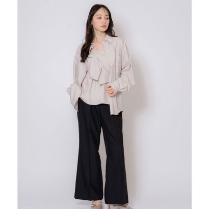 ノ内鰓 NOELA ベーシックフレアパンツ （黒いこと）